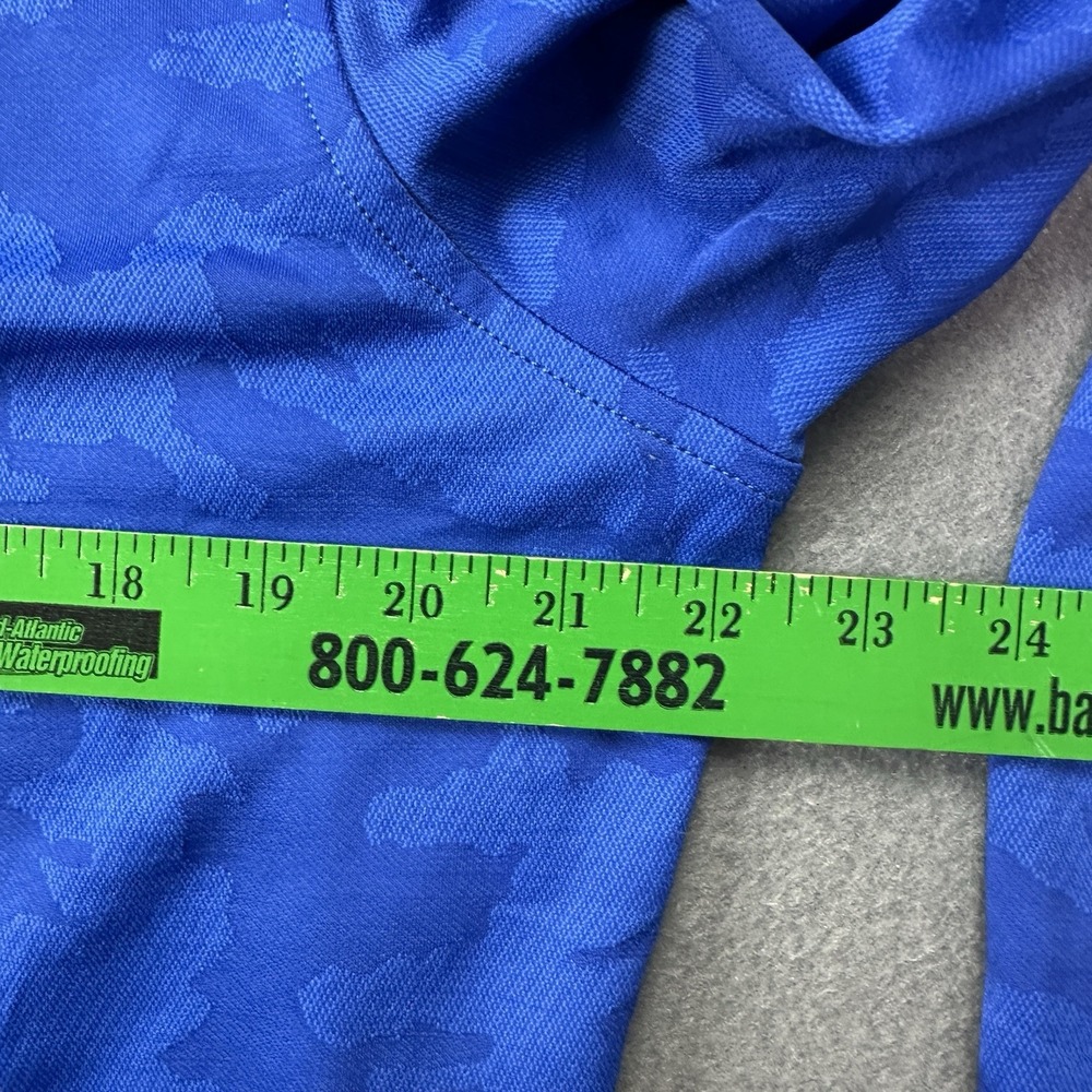 PETER MILLAR Crown Sport Camo Performance 1/4 Zip Pullover (BLUE LAPIS) Medium - Picture 4 of 7